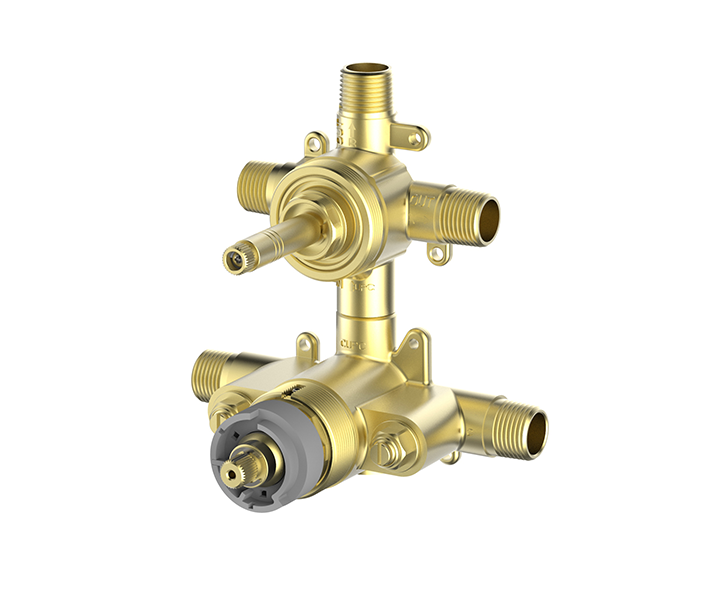 way Thermostatic Mixing Valve with 1/2 Male Connections Water Temperature Adjust Pipe Valve for Shower System IMIKEYA 3